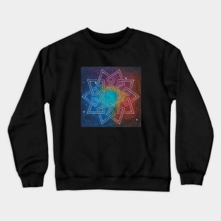 Lagoon Nebula galaxy star pattern watercolor Crewneck Sweatshirt